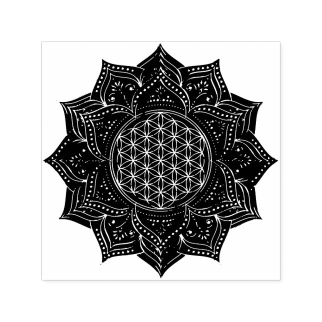 Blume des Lebens - LOTUS-Ornamente - Gold I Permastempel (Design)