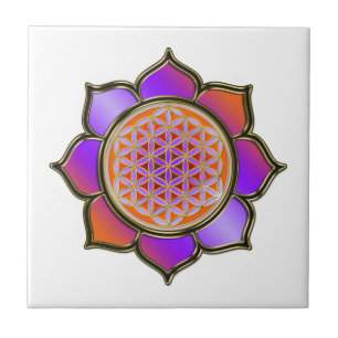 BLUME DES LEBENS - LOTUS-Veilchen Fliese