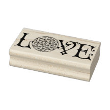 Blume des Lebens - LOVE Lettering Tattoo schwarz