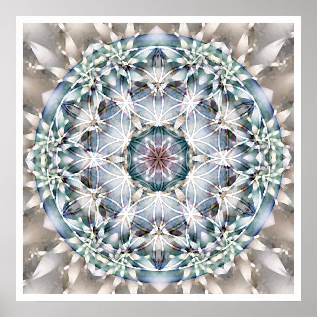 Blume des Lebens Mandala 1 Poster (Vorne)