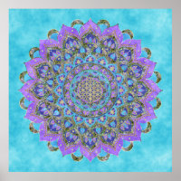 Blume des Lebens - Mandala India Style 1 Poster