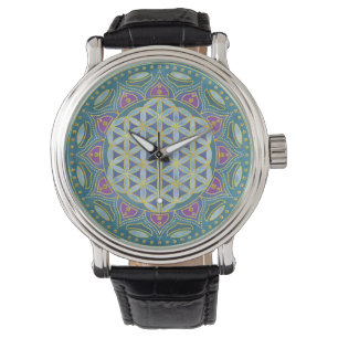 Blume des Lebens - Mandala Indien Stil 1 Armbanduhr
