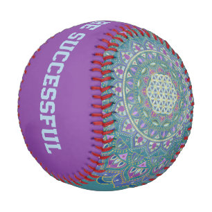 Blume des Lebens - Mandala Indien Stil 1 Baseball