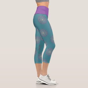Blume des Lebens - Mandala Indien Stil 1 Capri Leggings