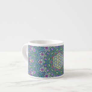 Blume des Lebens - Mandala Indien Stil 1 Espressotasse