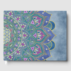 Blume des Lebens - Mandala Indien Stil 1 Gästebuch