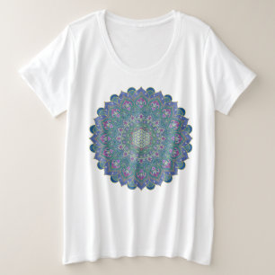 Blume des Lebens - Mandala Indien Stil 1 Große Größe T-Shirt