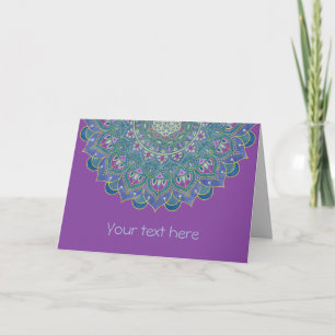 Blume des Lebens - Mandala Indien Stil 1 Karte