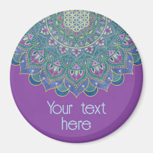 Blume des Lebens - Mandala Indien Stil 1 Magnet