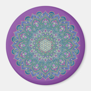 Blume des Lebens - Mandala Indien Stil 1 Magnet