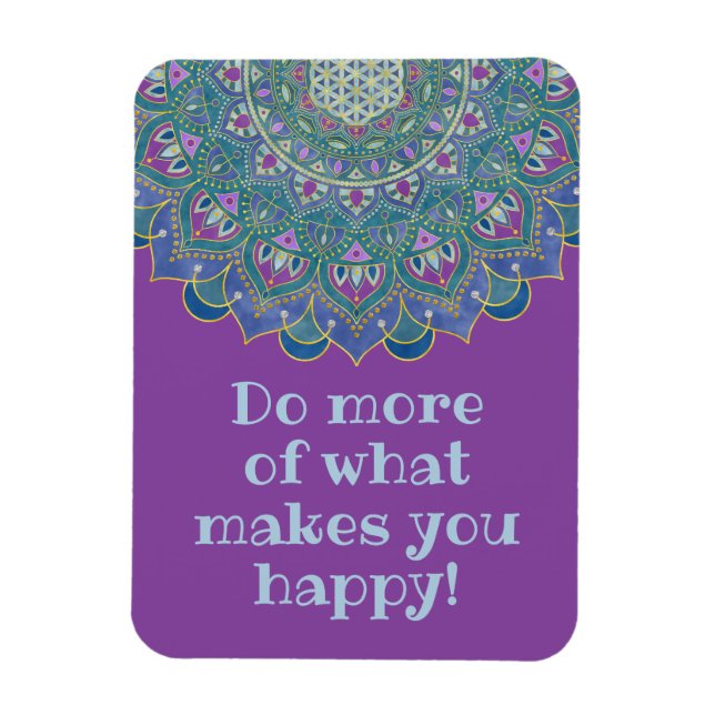 Blume des Lebens - Mandala Indien Stil 1 Magnet (Vertikal)