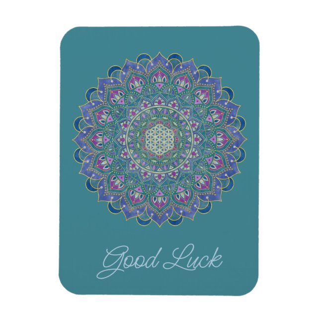 Blume des Lebens - Mandala Indien Stil 1 Magnet (Vertikal)