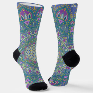 Blume des Lebens - Mandala Indien Stil 1 Socken