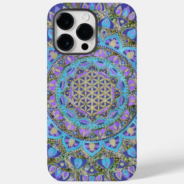 Blume des Lebens - Mandala Indien Stil 2 Case-Mate iPhone Hülle (Rückseite)