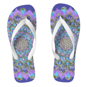 Blume des Lebens - Mandala Indien Stil 2 Flip Flops