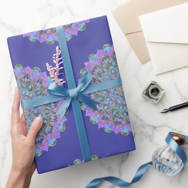 Blume des Lebens - Mandala Indien Stil 2 Geschenkpapier (Schenken)