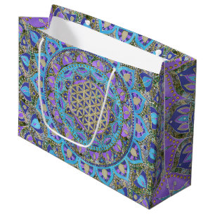 Blume des Lebens - Mandala Indien Stil 2 Große Geschenktüte