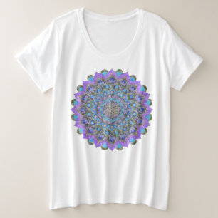 Blume des Lebens - Mandala Indien Stil 2 Große Größe T-Shirt