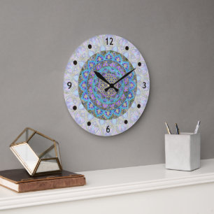 Blume des Lebens - Mandala Indien Stil 2 Große Wanduhr