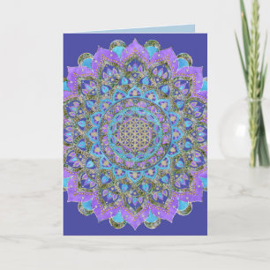 Blume des Lebens - Mandala Indien Stil 2 Karte