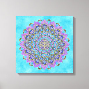 Blume des Lebens - Mandala Indien Stil 2 Leinwanddruck