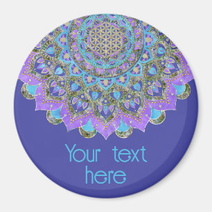 Blume des Lebens - Mandala Indien Stil 2 Magnet