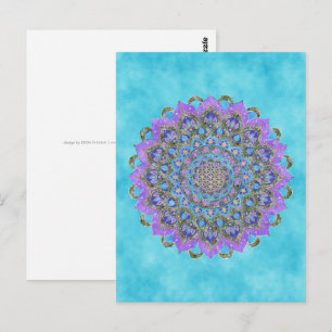 Blume des Lebens - Mandala Indien Stil 2 Postkarte