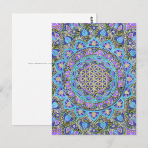 Blume des Lebens - Mandala Indien Stil 2 Postkarte