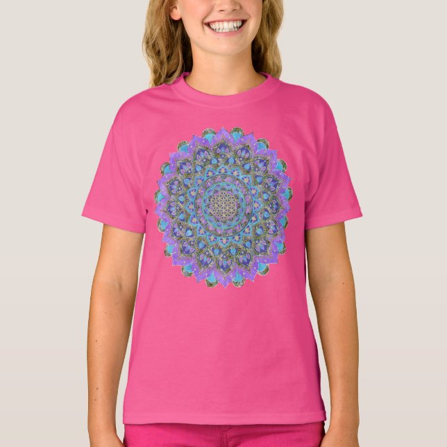 Blume des Lebens - Mandala Indien Stil 2 T-Shirt (Vorderseite)