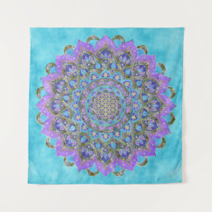 Blume des Lebens - Mandala Indien Stil 2 Wandteppich