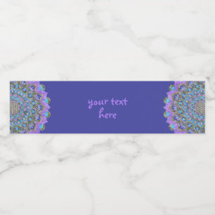 Blume des Lebens - Mandala Indien Stil 2 Wasserflaschenetikett