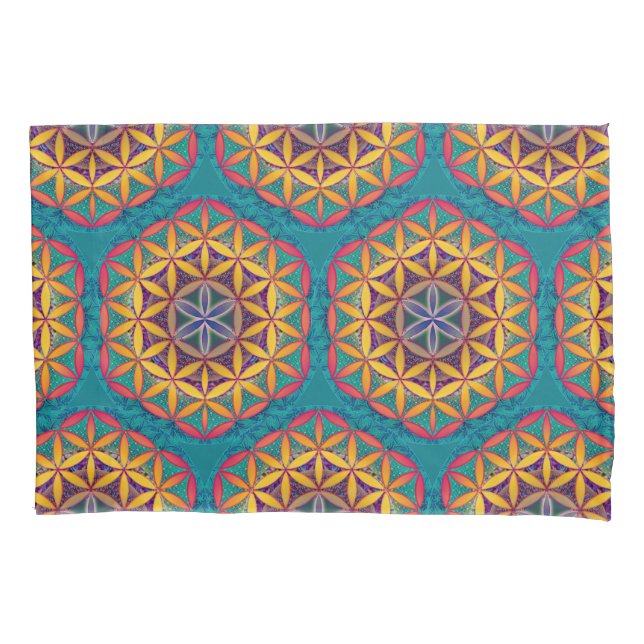 Blume des Lebens Mandala Kissenbezug (Vorderseite)