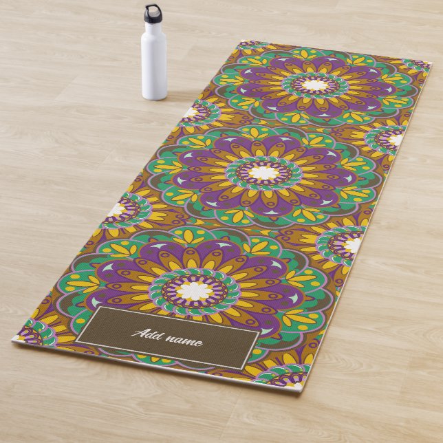 Blume des Lebens Mandala Muster Retro individuelle Yogamatte (Beispiel)