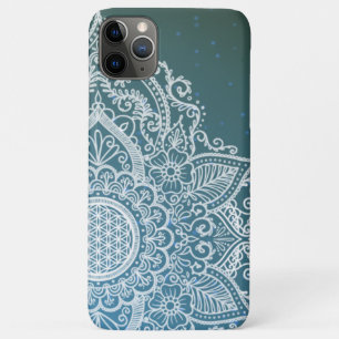 Blume des Lebens Mandala Türkis Case-Mate iPhone Hülle
