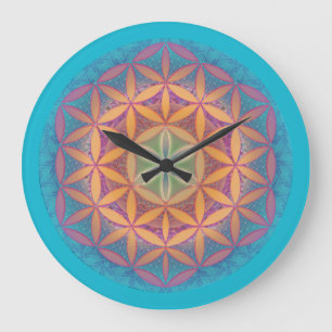 Blume des Lebens Mandala Wall Uhr
