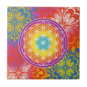 Blume des Lebens Mandala Zen Fliese