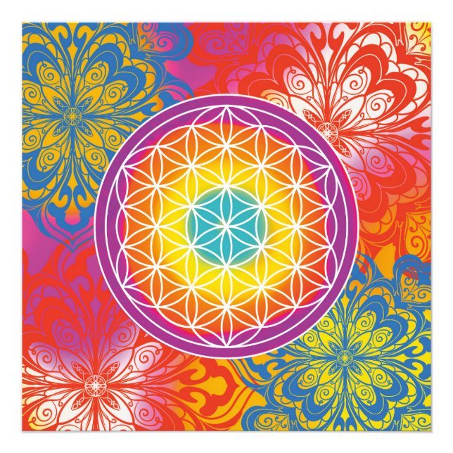 Blume des Lebens mandala Zen Fotodruck (Vorne)