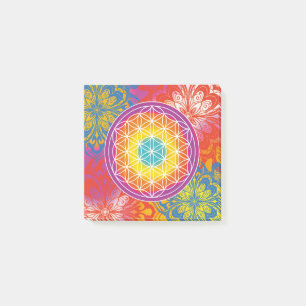 Blume des Lebens Mandala Zen Post-it Klebezettel