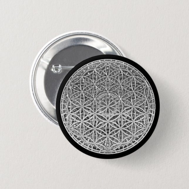 BLUME DES LEBENS - Medaille Silver Button (Vorne & Hinten)
