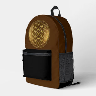 BLUME DES LEBENS - Medaillon der Heiligen Geometri Bedruckter Rucksack