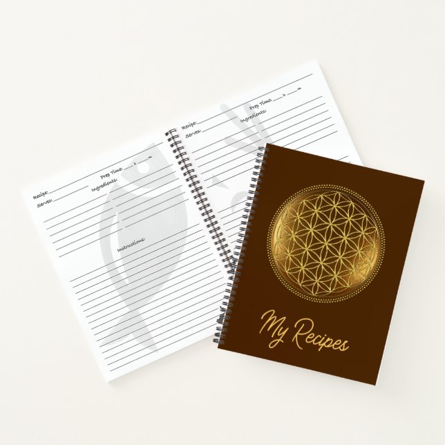 BLUME DES LEBENS - Medaillon der Heiligen Geometri Notizbuch (Innenseite)