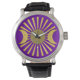 Blume des Lebens - Mond Armbanduhr