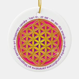 Blume des Lebens / Moola Mantra Keramikornament