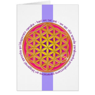 Blume des Lebens / Moola Mantra   lila Streifen