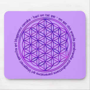 Blume des Lebens - Moola Mantra - violett Mousepad