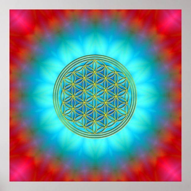 Blume des Lebens Motiv 11 Poster (Vorne)
