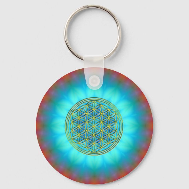 Blume des Lebens Motiv 11 Schlüsselanhänger (Vorderseite)