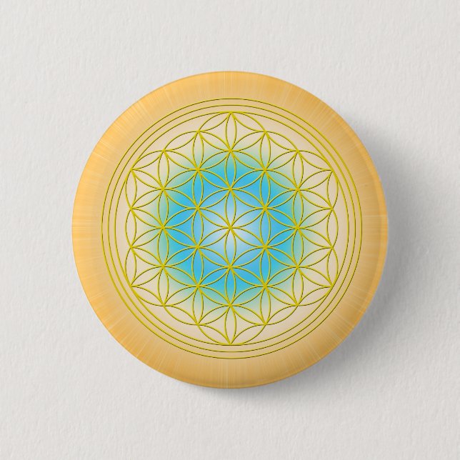Blume DES Lebens Motiv 2 Button (Vorderseite)