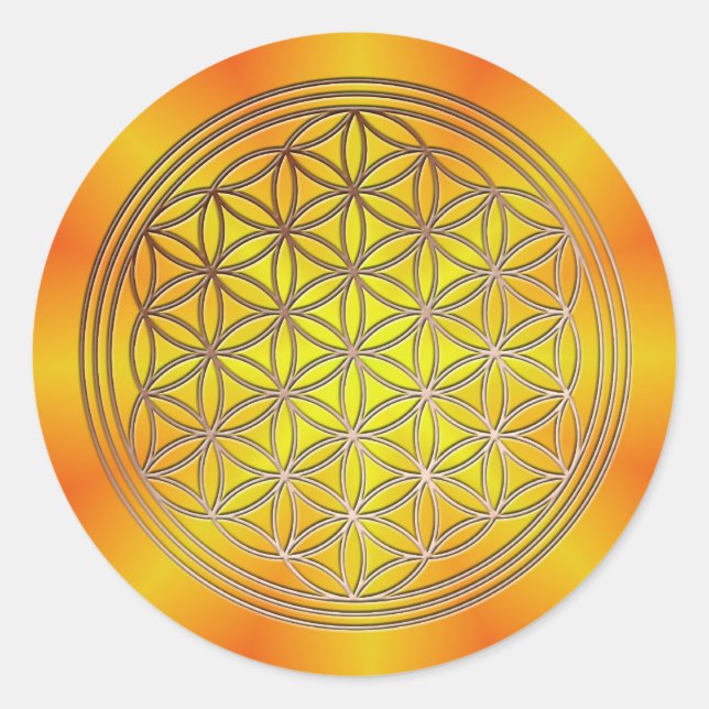 Blume des Lebens Motiv 5 Runder Aufkleber (Vorderseite)
