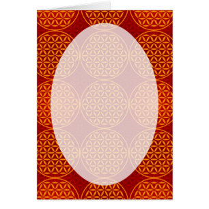 Blume des Lebens - Muster der Briefmarke - orange